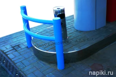 Защитные дуги безопасности столбики и отбойники для АЗС, АГНКС, АГЗС фото 1